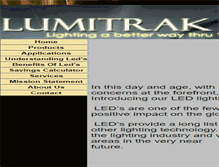 Tablet Screenshot of lumitraklighting.com